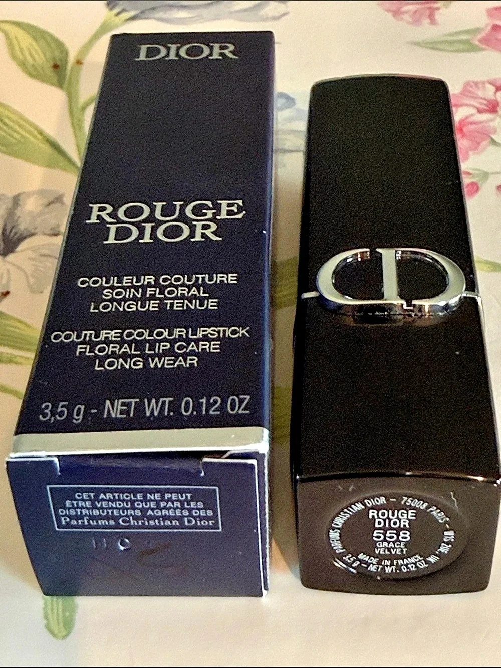 Dior Rouge Dior Lipstick 558 Grace Velvet Pink NWT